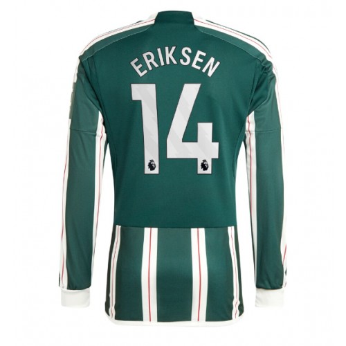 Fotballdrakt Herre Manchester United Christian Eriksen #14 Bortedrakt 2023-24 Langermet